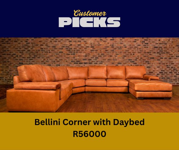 Bellini Corner with added Daybed in Fullgrain Leather