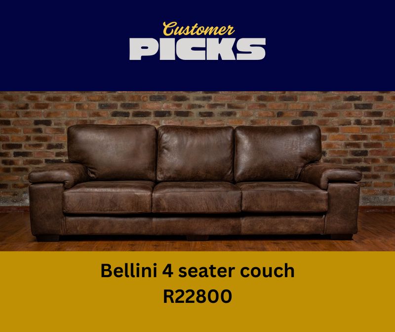 Bellini 4 seater Couch in Fullgrain Leather