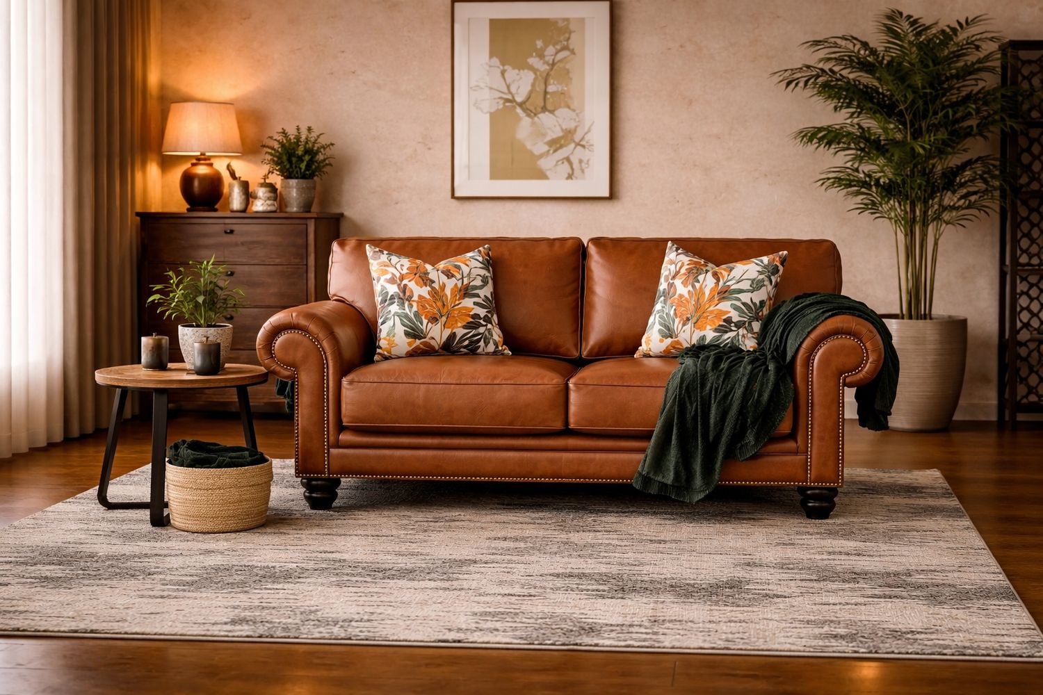Fabula 2 seater Couch in Fullgrain Leather