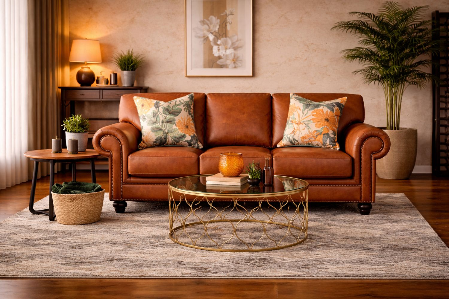 Fabula 3 seater Couch in Fullgrain Leather