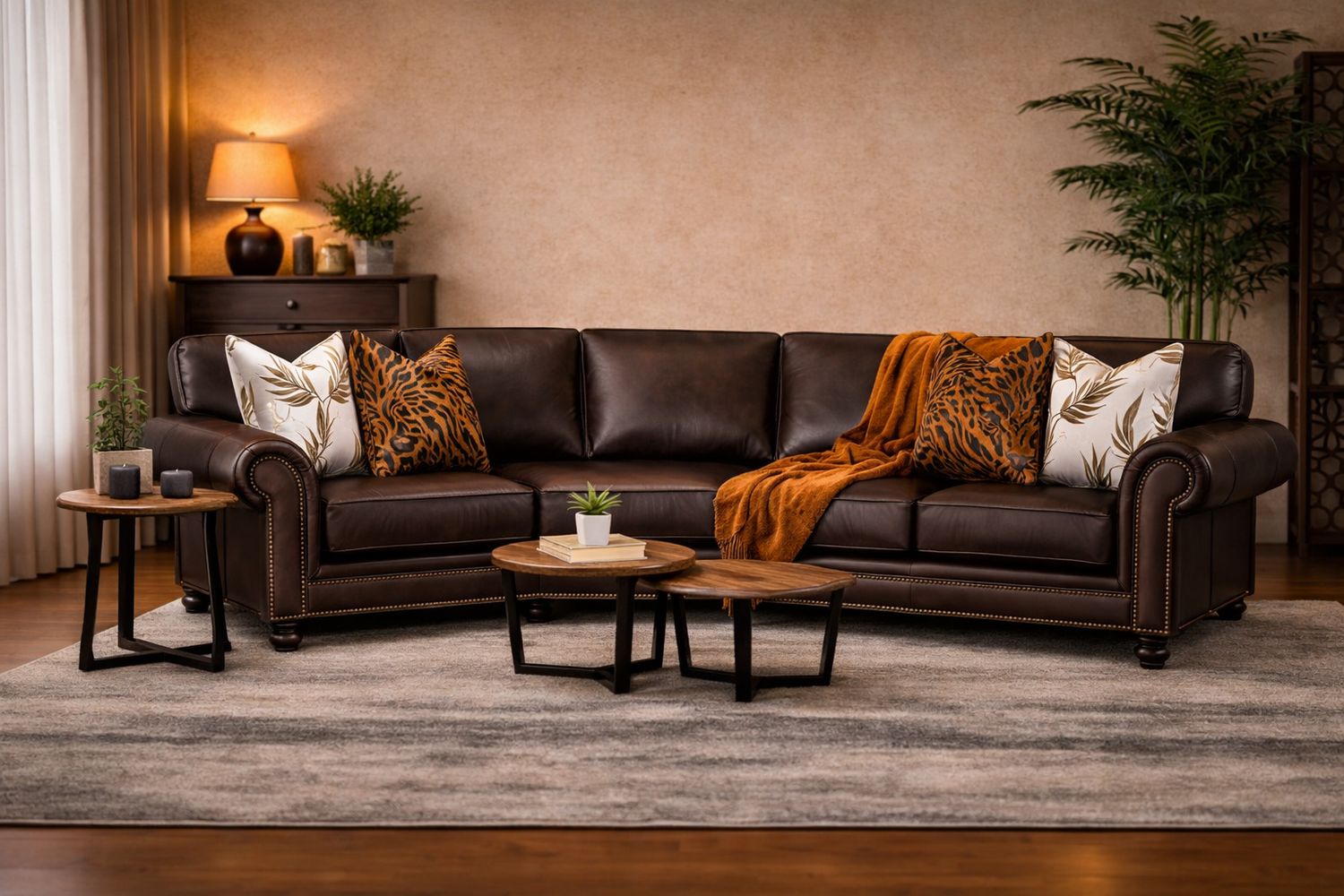 Fabula Corner Unit in Fullgrain Leather