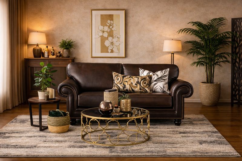 Mondial 2 seater Couch in Fullgrain Leather