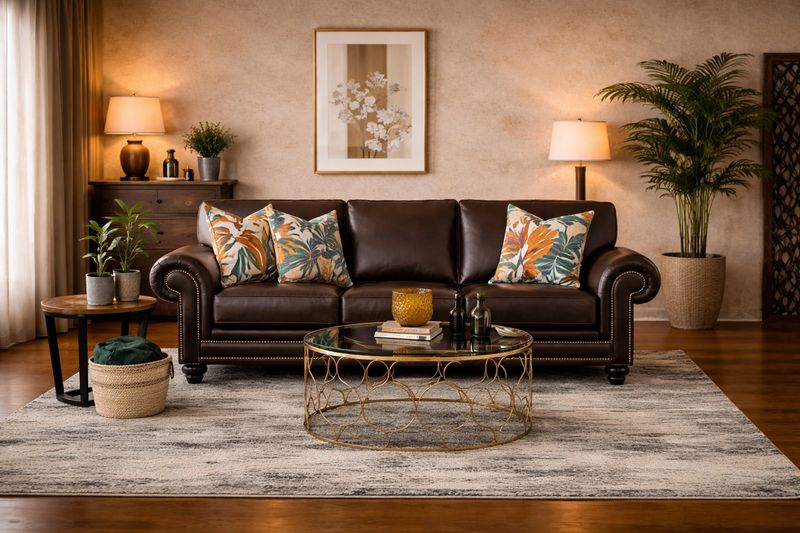 Mondial 3 seater Couch in Fullgrain Leather