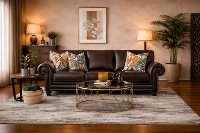Mondial 3 seater Couch in Fullgrain Leather
