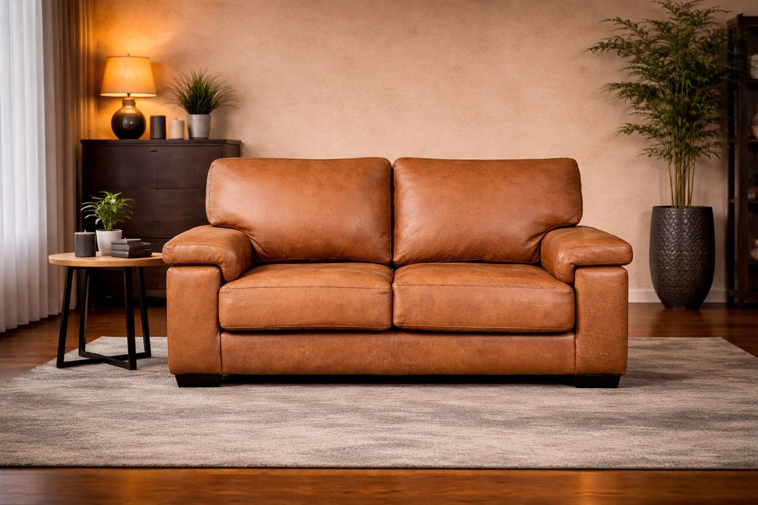 Bellini 2 seater Couch in Fullgrain Leather