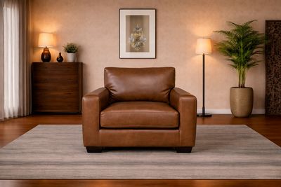 Ariata 1 Seater Couch in Fullgrain Leather