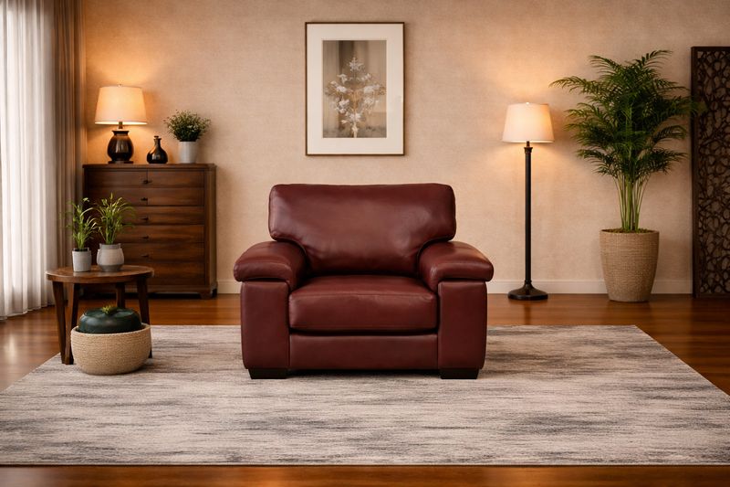 Bellini 1 seater Couch in Fullgrain Leather
