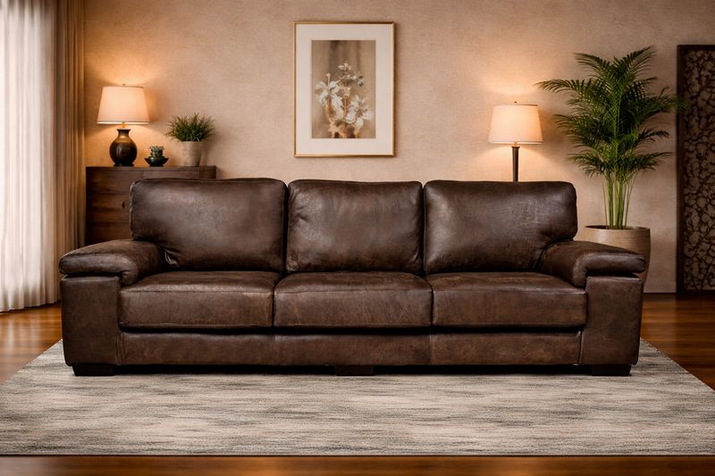 Bellini 3 seater Couch in Fullgrain Leather