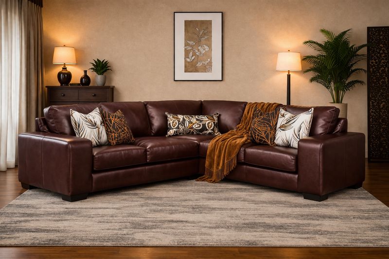 Valour Corner Unit in Fullgrain Leather