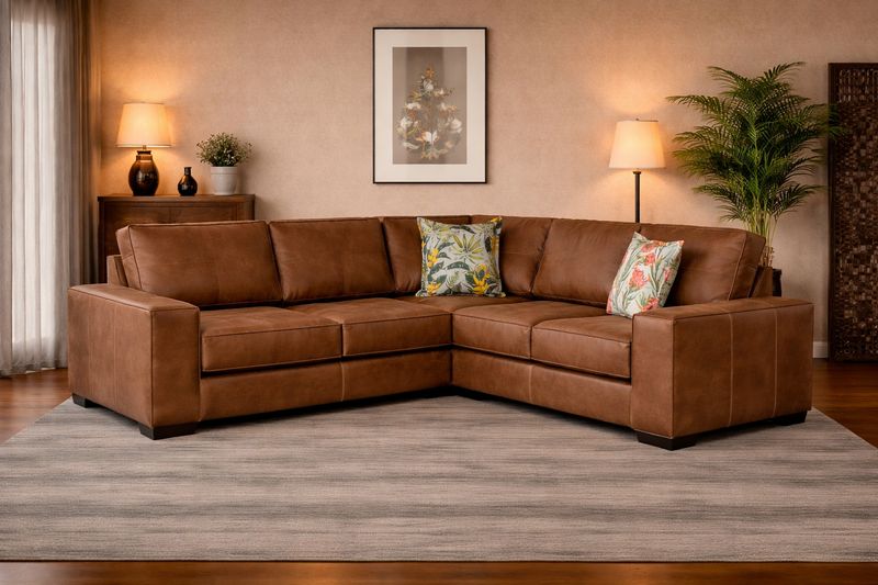 Avanti Corner Unit in Fullgrain Leather