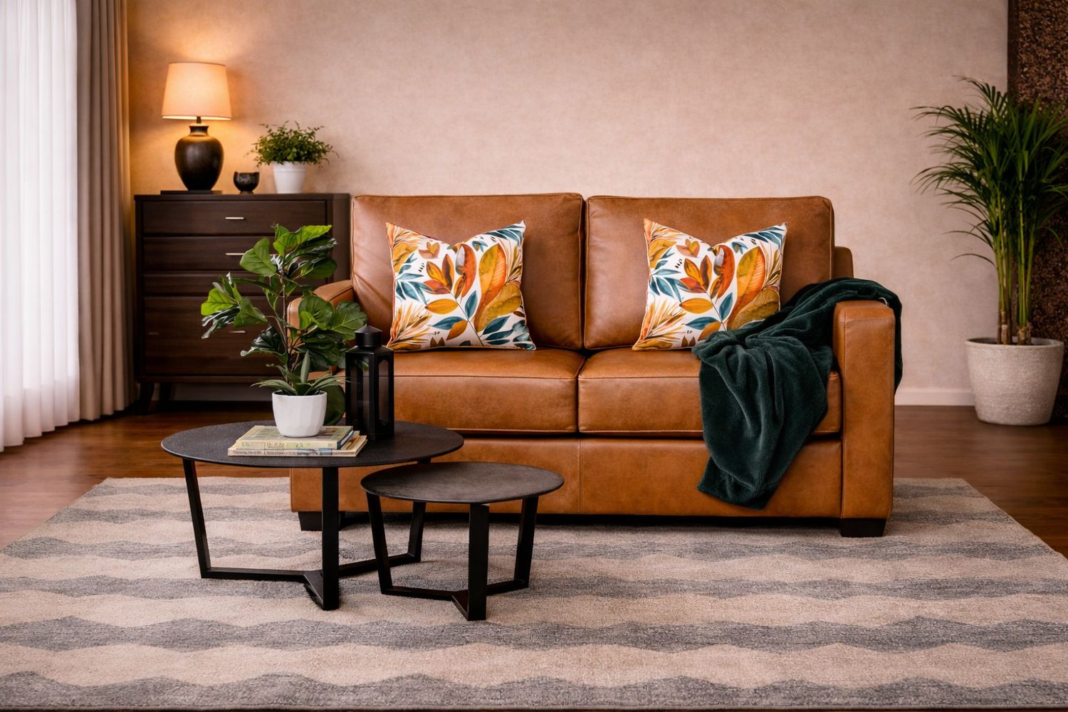 Montclaire 2 seater Couch in Fullgrain Leather