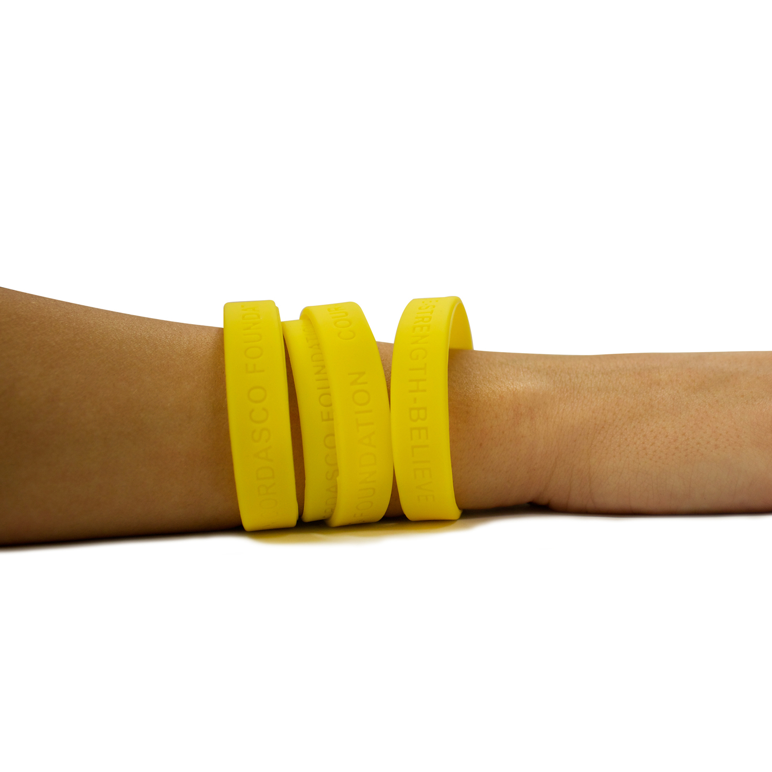 KCSY Yellow Rubber Bracelets