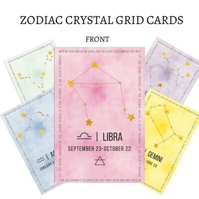 Wholesale Zodiac crystal cards