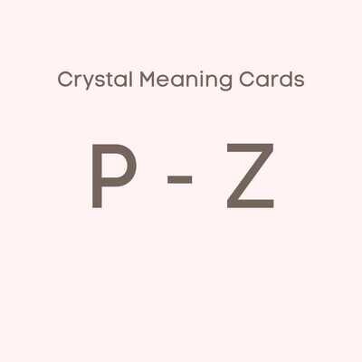 Wholesale Crystal meaning cards (20 cards) P-Z