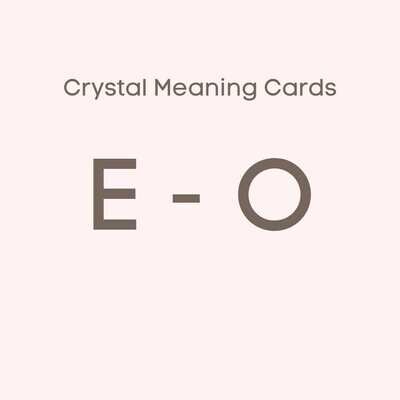 Wholesale Crystal meaning cards (20 cards) E-O