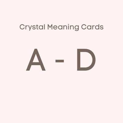 Wholesale Crystal meaning cards (20 cards) A-D