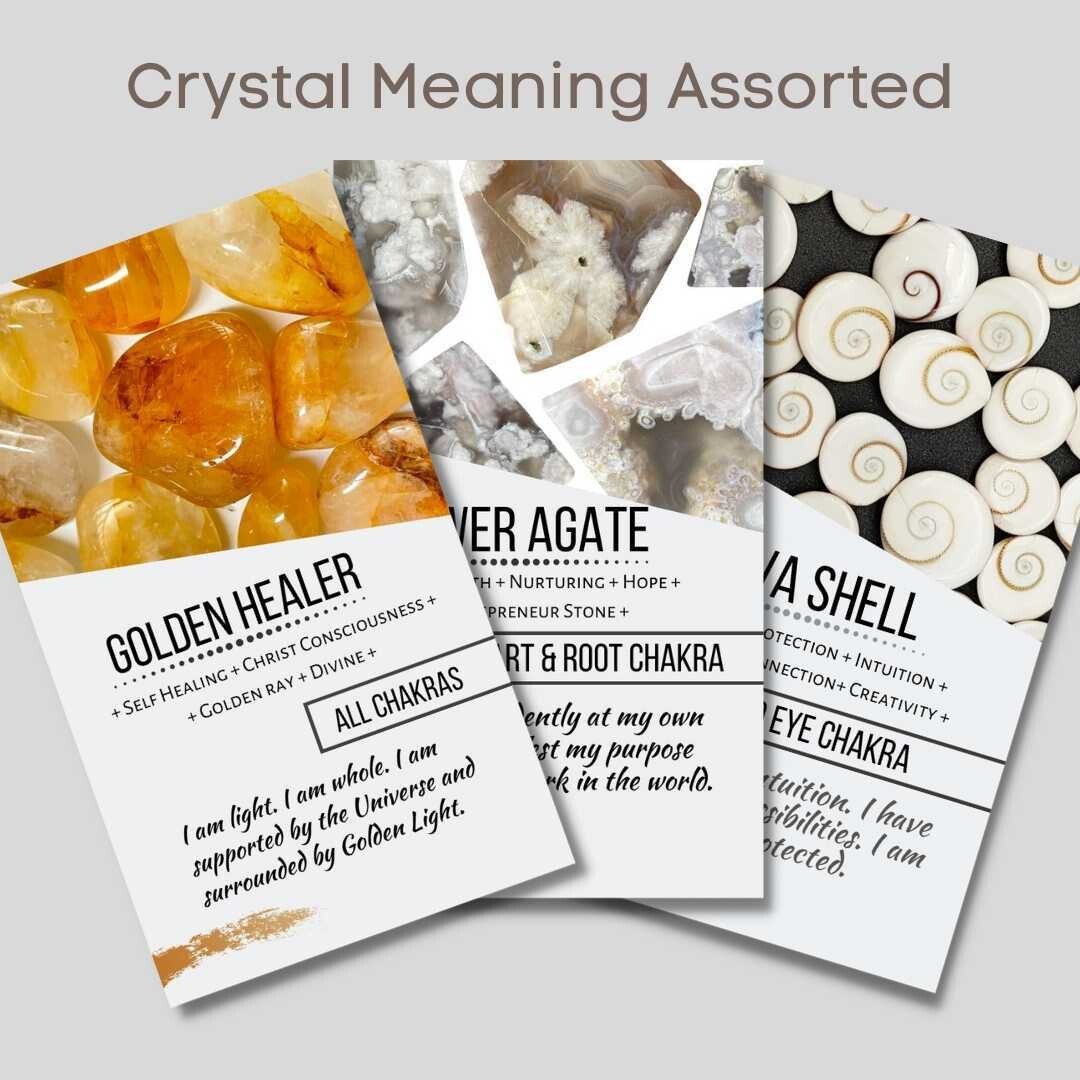 45 Assorted Crystal meaning cards Set B