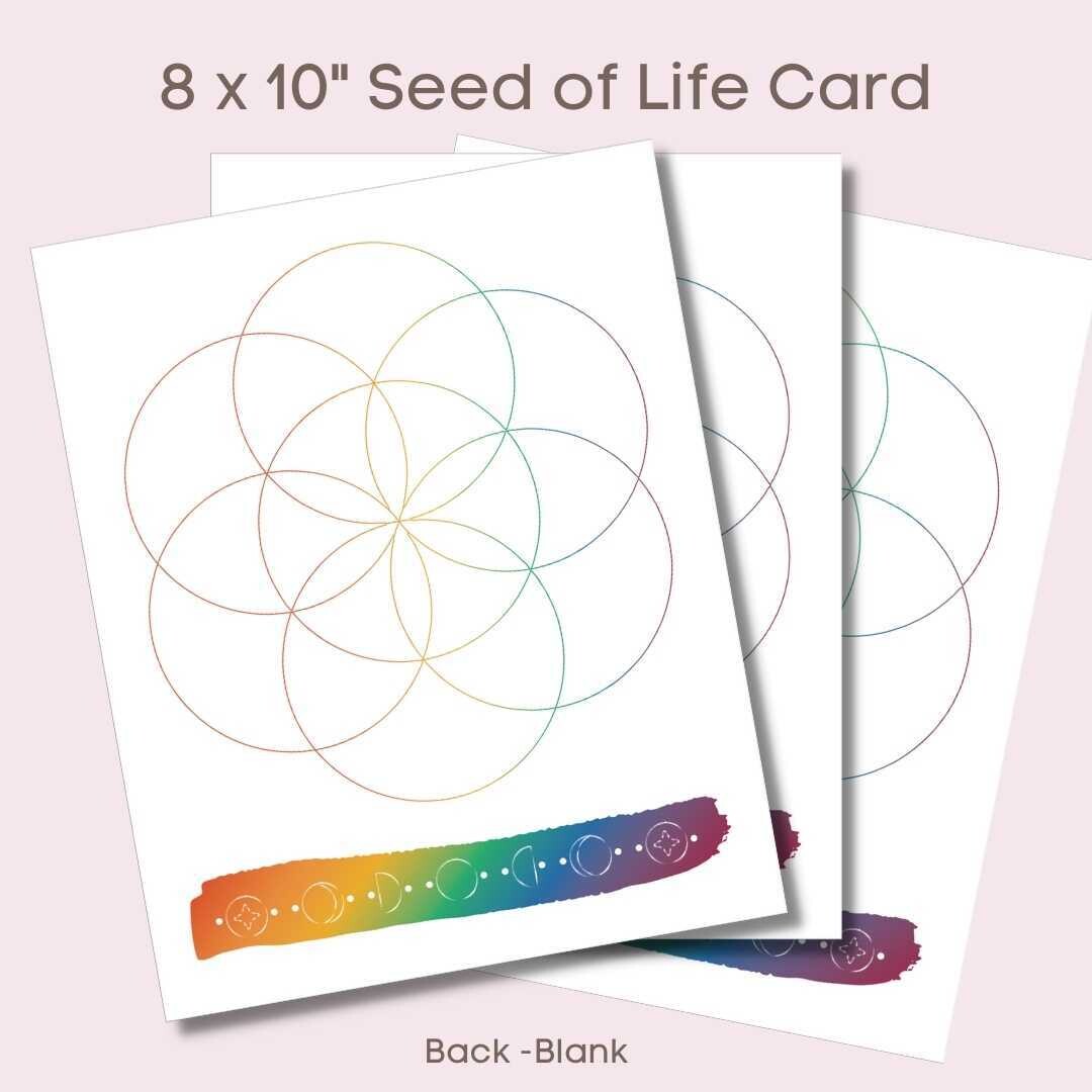 Wholesale lot Seed of life moon phase card ( 10 cards )