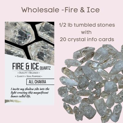 8 oz Fire & Ice from Brazil with 20 crystal info cards