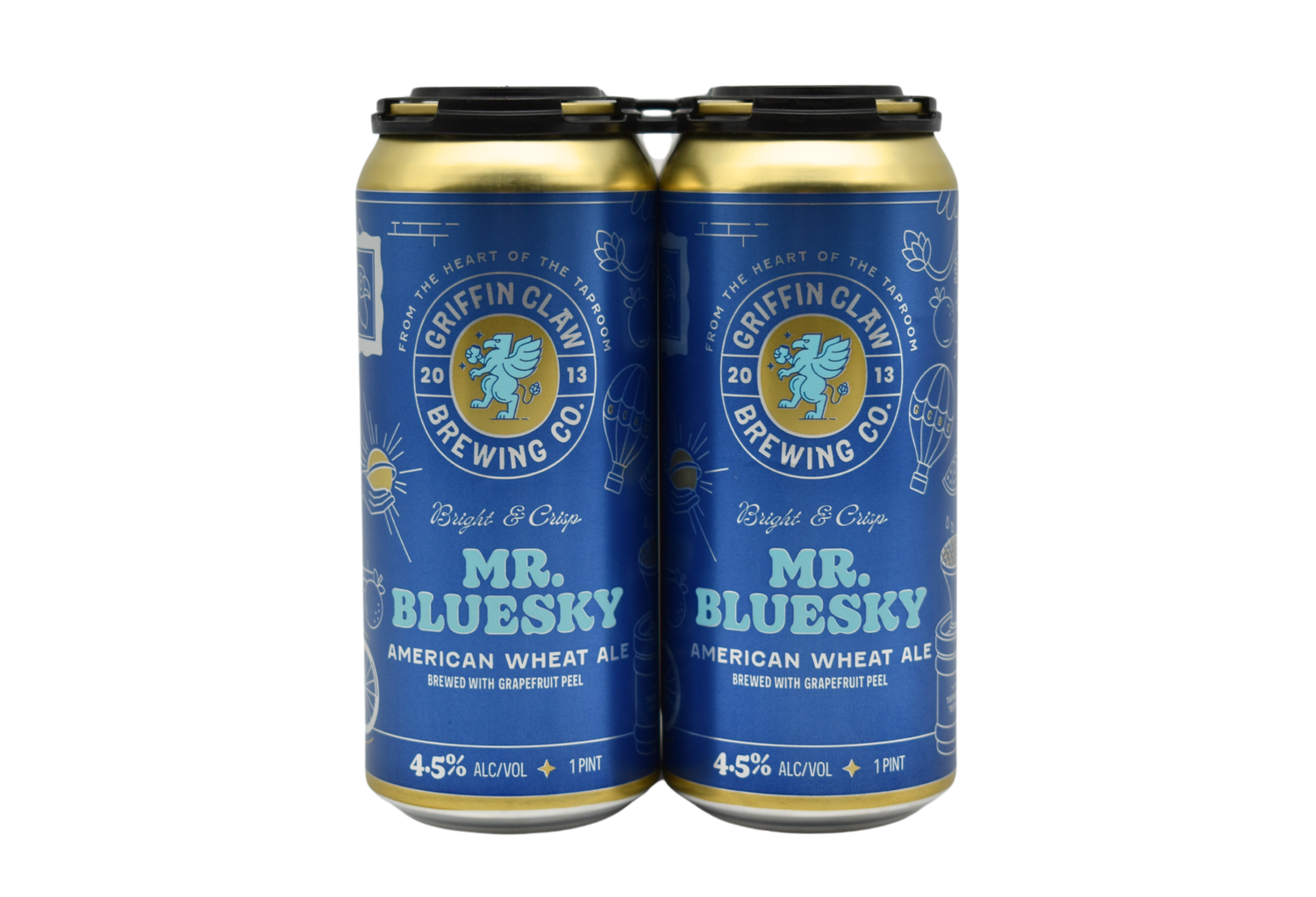 Griffin Claw Mr Blue Sky Wheat Beer 4pk 16oz cans