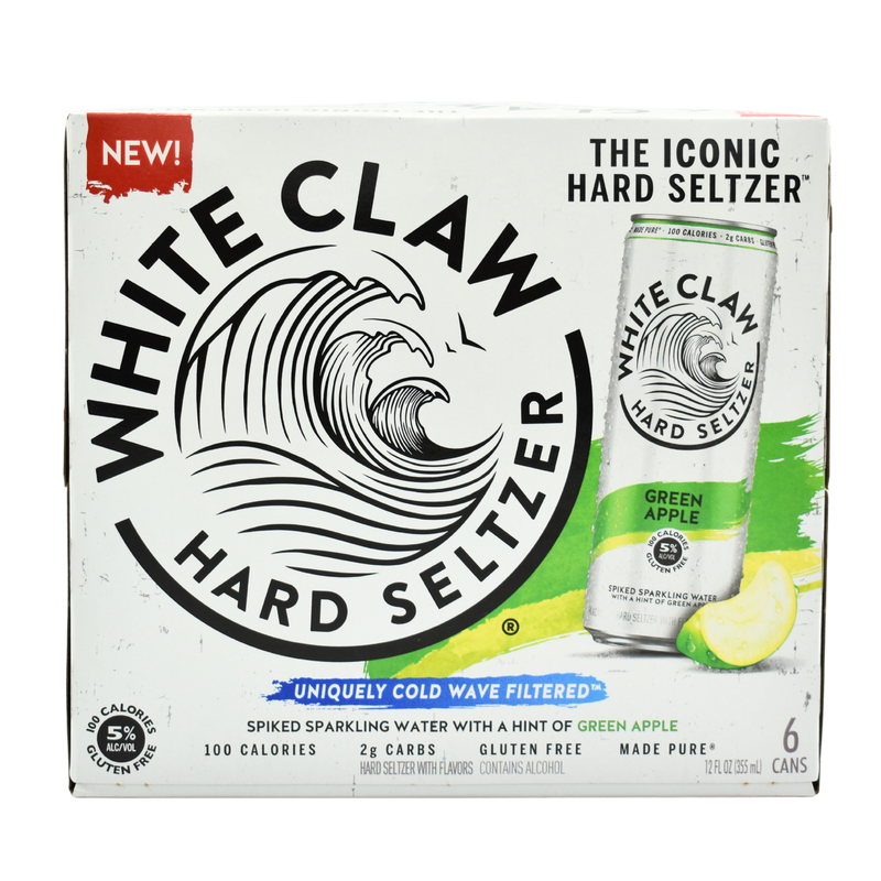 White Claw Hard Selzer Green Apple 6pk -12oz cans