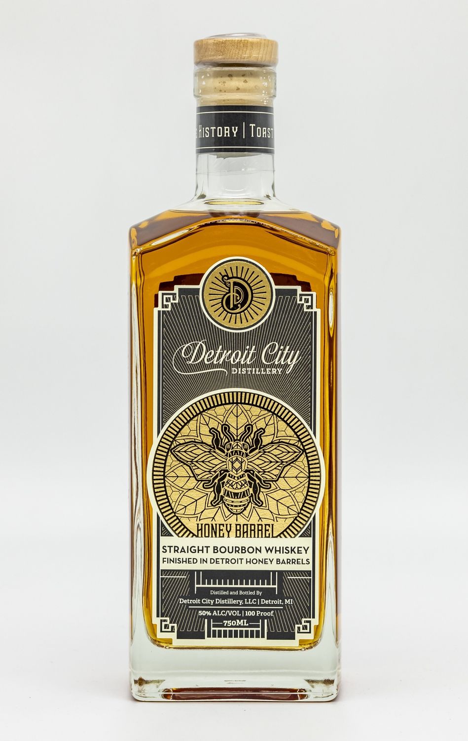 Detroit City Straight Bourbon Whiskey in Honey Barrels 750ml