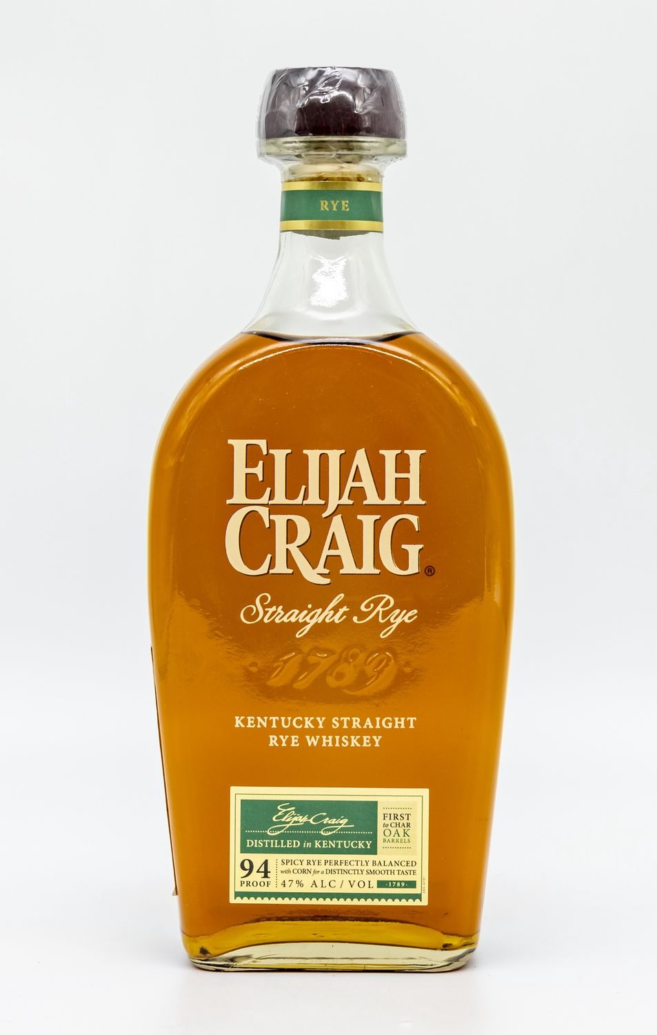 Elijah Craig Straight Rye Whiskey 750ml