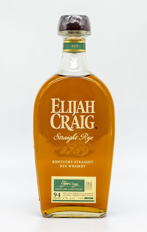 Elijah Craig Straight Rye Whiskey 750ml