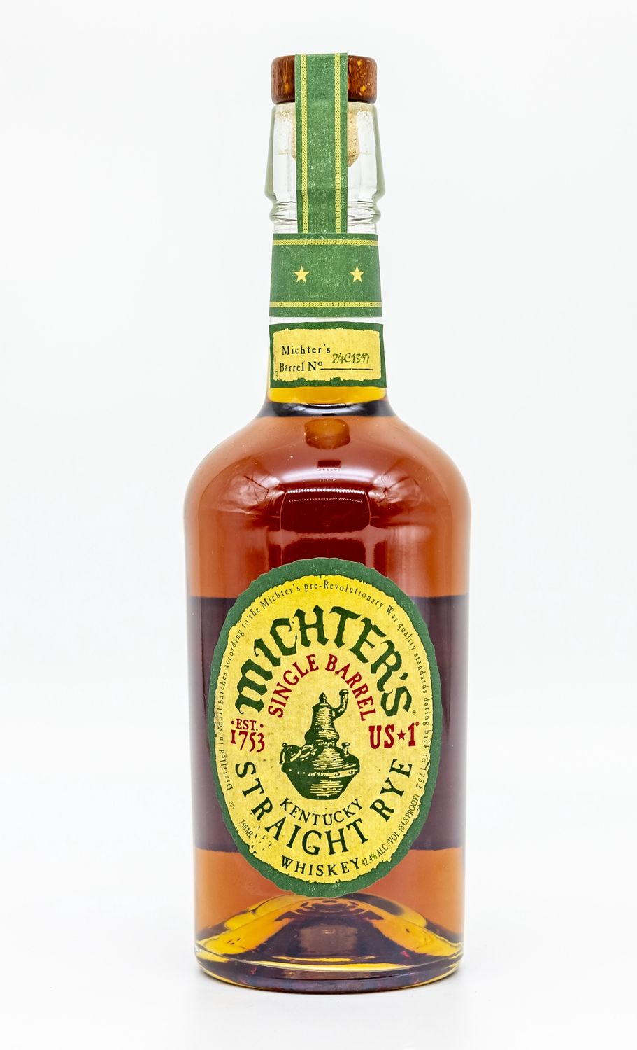 Michter&#39;s Single Barrel Straight Rye 750ml