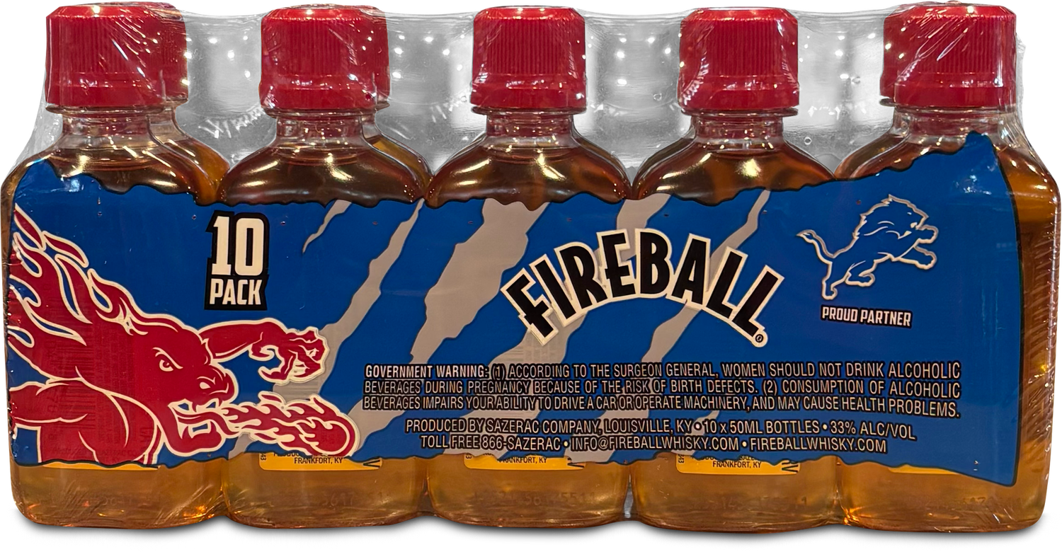 Fireball - Detroit Lions Limited Edition 10pk 50ml