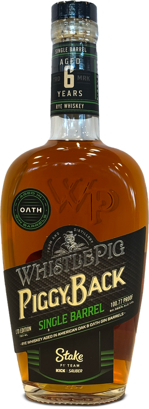 WhistlePig PiggyBack Rye “Stake F1® Team Kick Sauber” Single Barrel 750ml