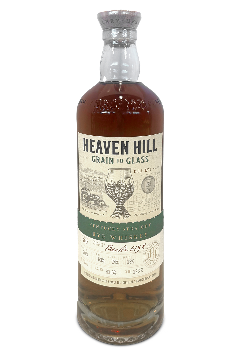 Heaven Hill Grain to Glass Kentucky Straight Rye Whiskey (Beck’s 6225) 700ml