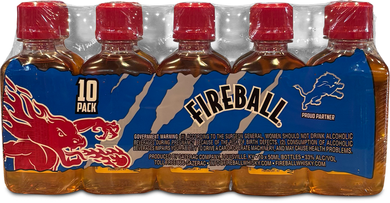 Fireball - Detroit Lions Limited Edition 10pk 50ml