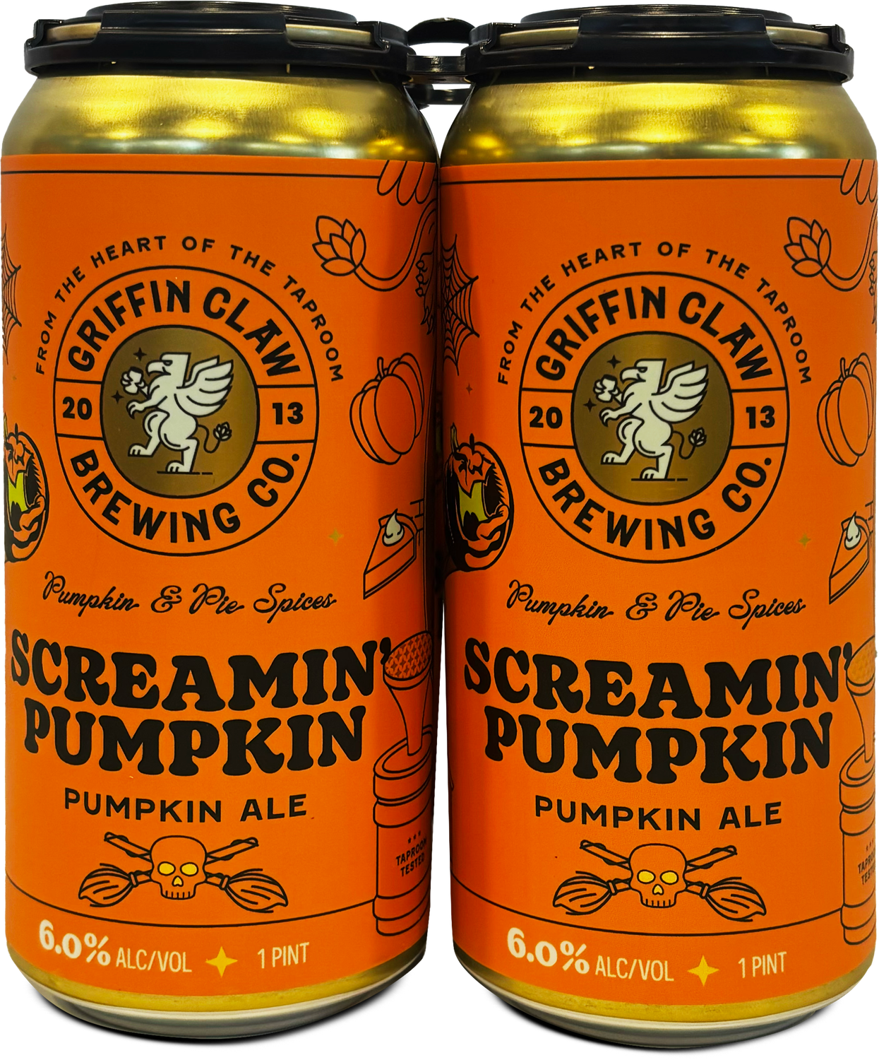 Griffin Claw Screamin’ Pumpkin  4pk 16oz cans