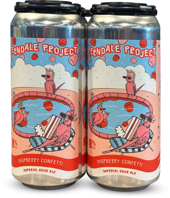 Ferndale Project Raspberry Confetti 4pk 16oz cans