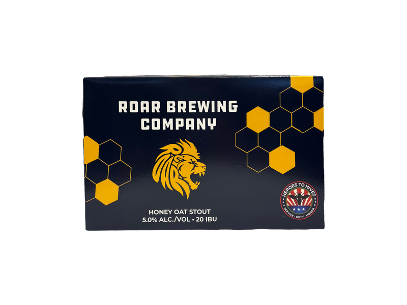 Roar Brewing Honey Oat Stout 6pk 12oz cans