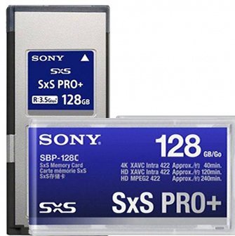 4 - Sony SxS Pro+ 128 GB Memory Cards w/USB 3.0 Card Reader Package