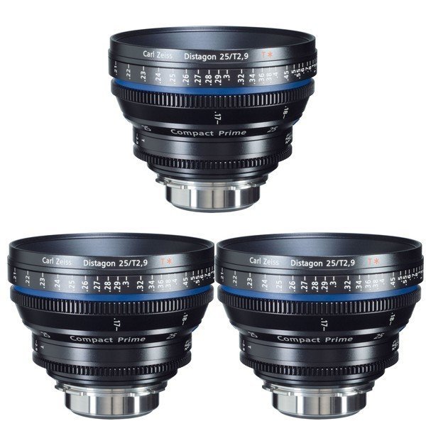 Set of Zeiss Compact Primes Super Speed Canon EF Mount (35mm; 50mm; 85mm All T1.5)