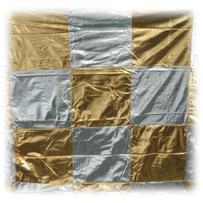 12' x 12' Gold/Silver Checkerboard Lame (Lisa Marie)