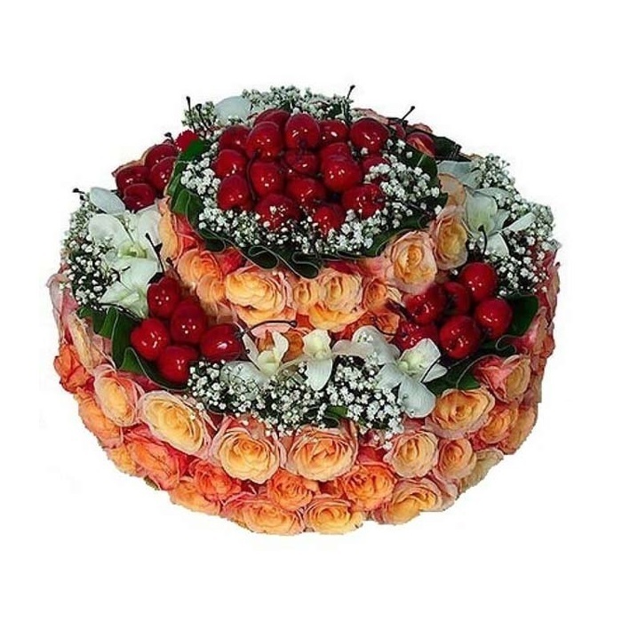 Шикарный букет и торт