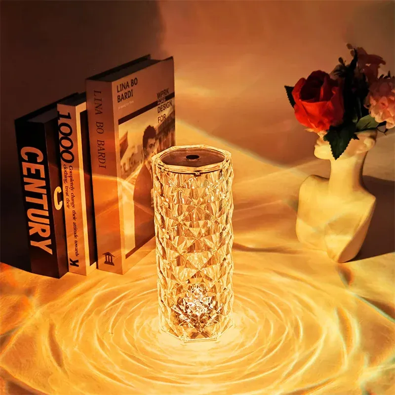 16 Colors LED Crystal Table Lamp