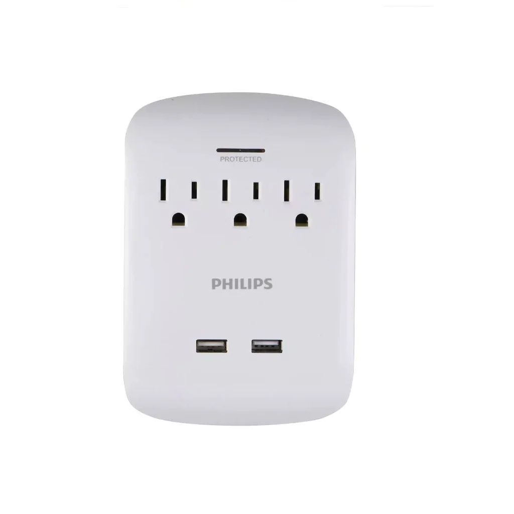Prises Murales avec protection de 900 joules et 2 ports usb