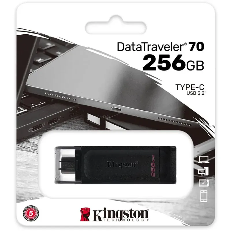Clé USB type C KINGSTON DT70 - 256 Go