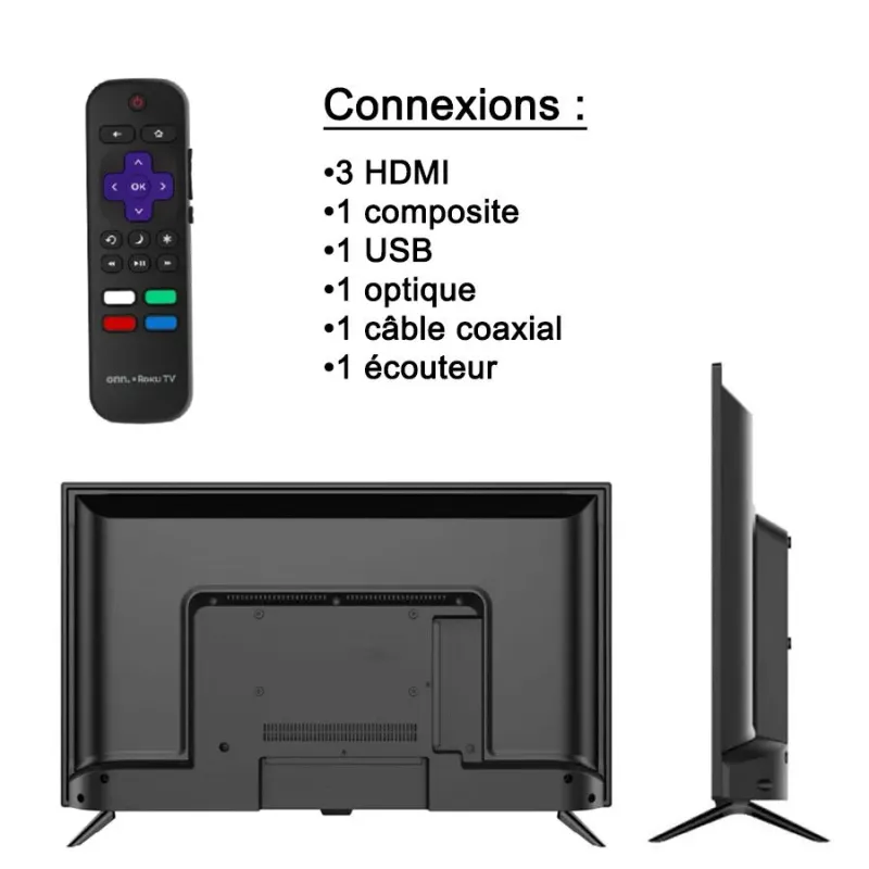 Téléviseur intelligent 32" DEL ONN