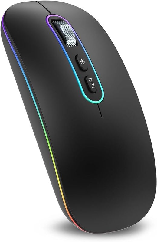 cimetech Souris Bluetooth sans fil, fine, rechargeable, Bluetooth