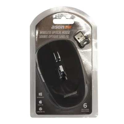 Souris optique à 6 boutons sans fil - 800/1200/1600 DPI