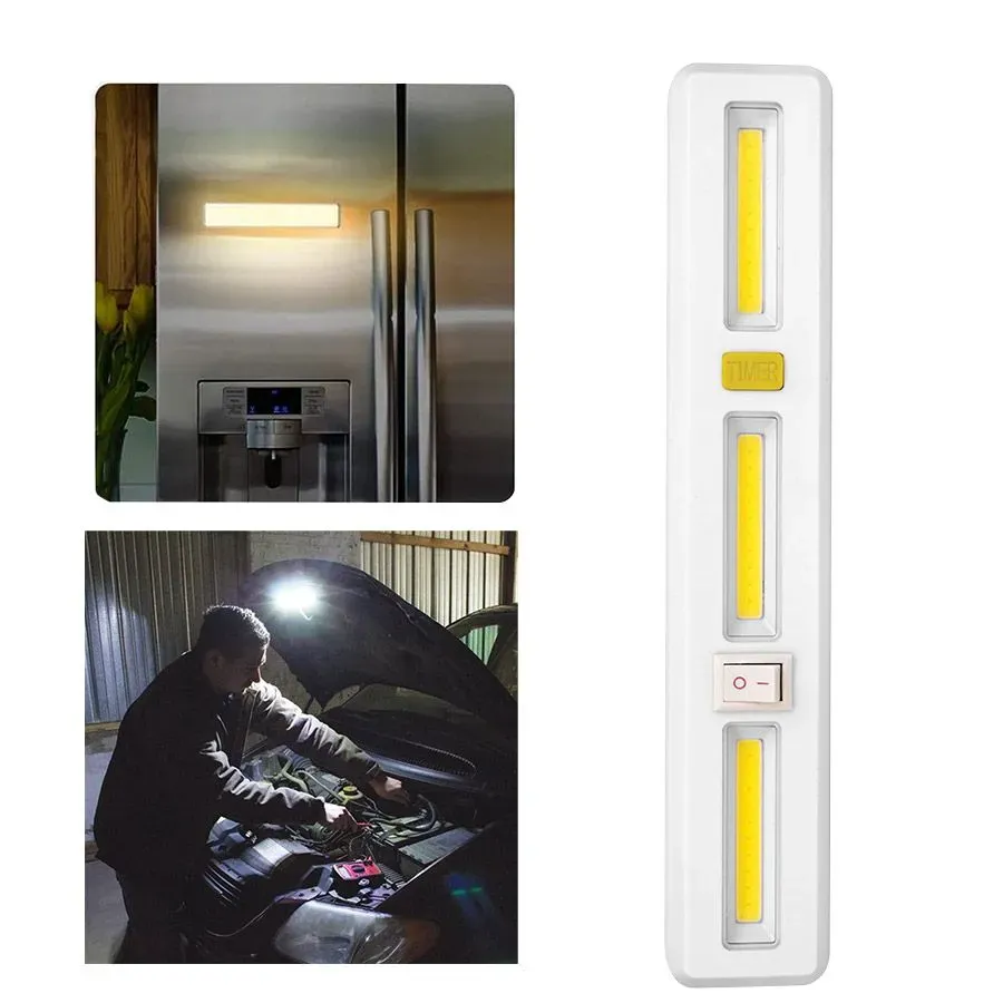 Barre lumineuse DEL COB magnétique avec bouton marche/arrê