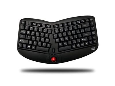 Clavier ergonomique sans fil USB RF noir