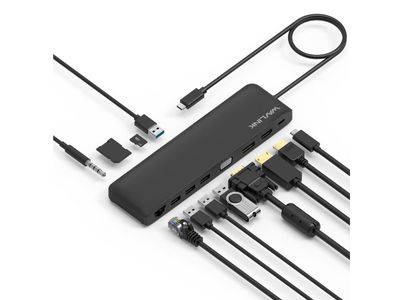 Wavlink USB C Triple Display 4K 12 en 1 MST USB C