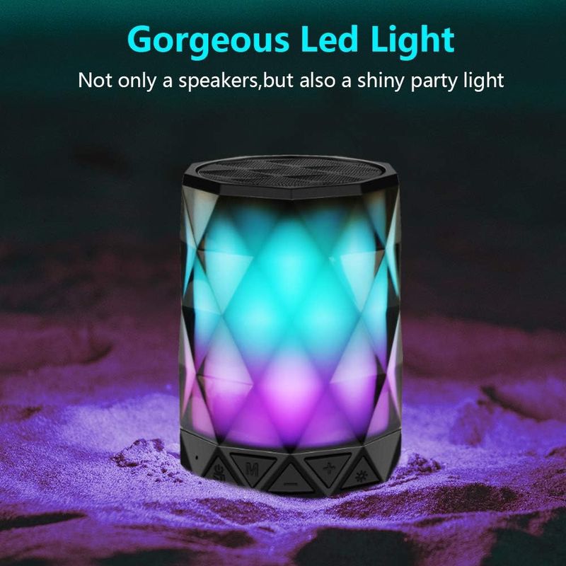 Haut-Parleur Bluetooth Plein éCran 3D LumièRe LED ColoréE Haut-Parleur HiFi Portable Excellente